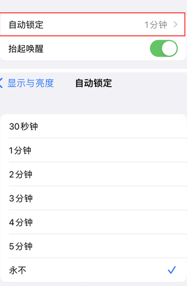 香洲苹果换屏维修分享无法调整iPhone自动锁屏的时间怎么办